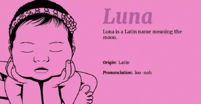 Luna nghĩa là mặt trăng (Ảnh: Internet). Luna nghĩa là mặt trăng (Ảnh: Internet).