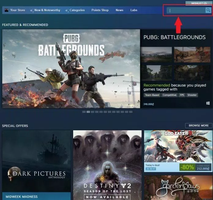 Tìm kiếm game trong Steam (Ảnh: BlogAnChoi). Tìm kiếm game trong Steam (Ảnh: BlogAnChoi).