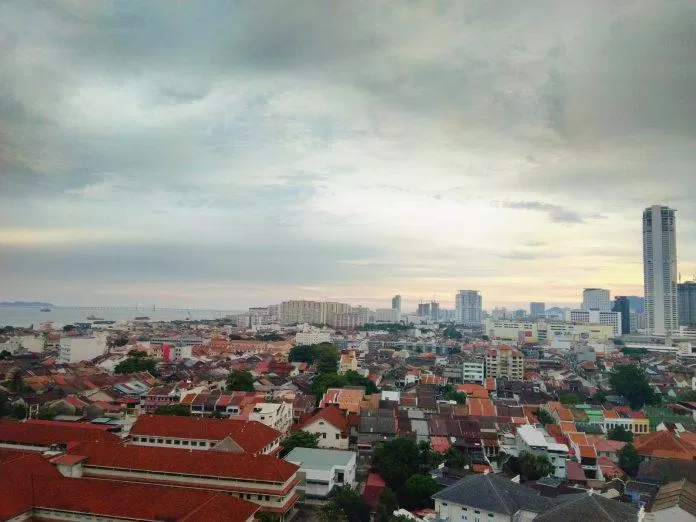 View nhìn từ tòa nhà cao nhất Penang.