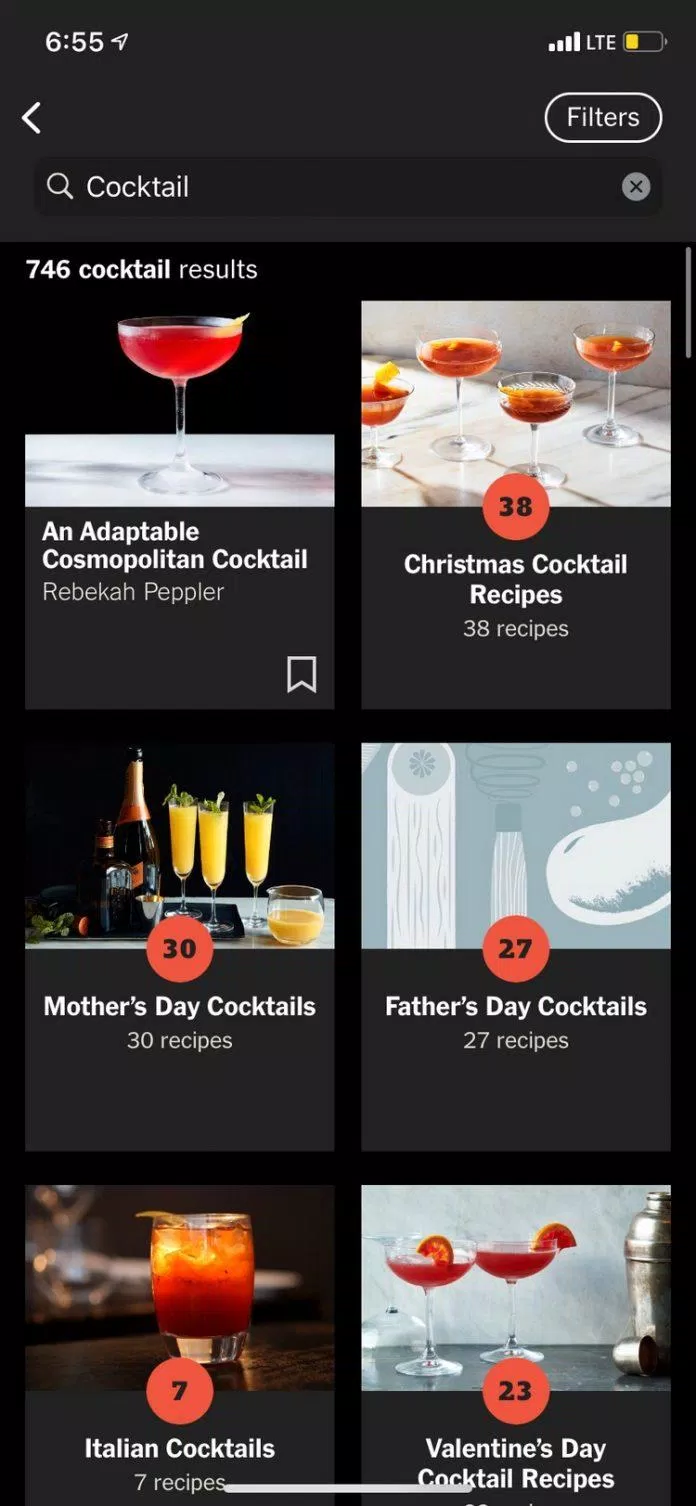 Các món cocktail được sắp xếp theo chủ đề ngày lễ (Ảnh: Internet).