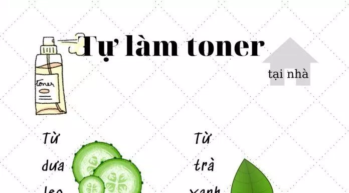 Cấp ẩm tại nhà với toner trà xanh hoặc dưa chuột (Ảnh: nquynhvy)