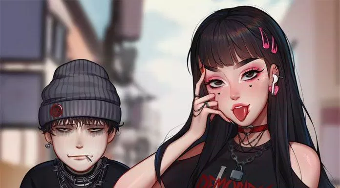 Minh họa style của egirl và eboy (Ảnh: Twitter)