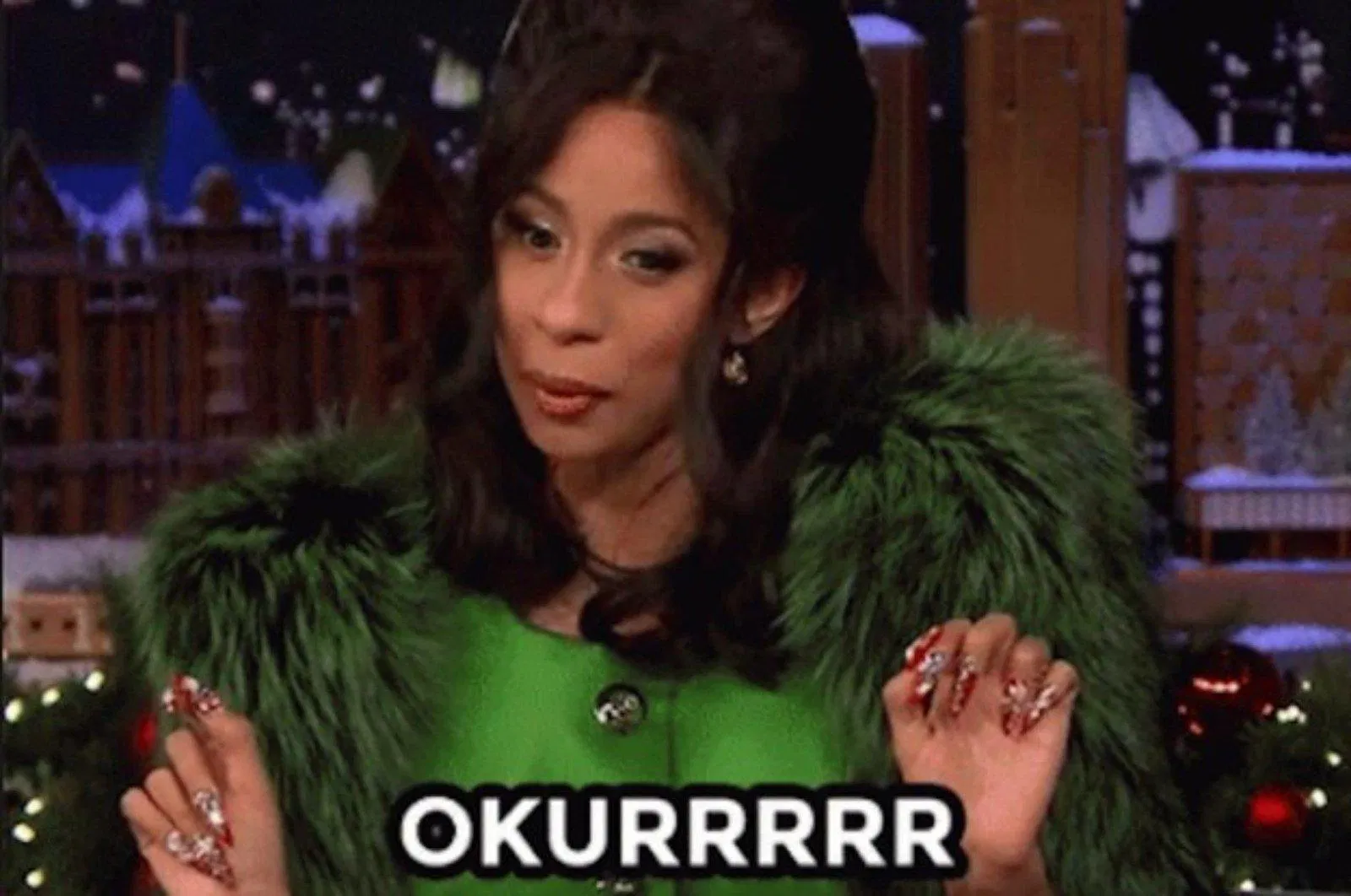 Câu OKURRR đã đi vào huyền thoại của Cardi B (Ảnh: Internet)