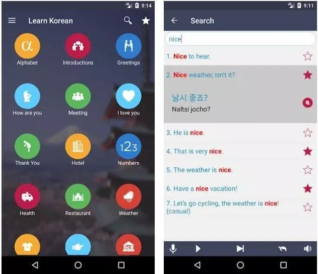 App học tiếng Hàn miễn phí Learn Korean – Grammar (Ảnh: Internet). App học tiếng Hàn miễn phí Learn Korean – Grammar (Ảnh: Internet).