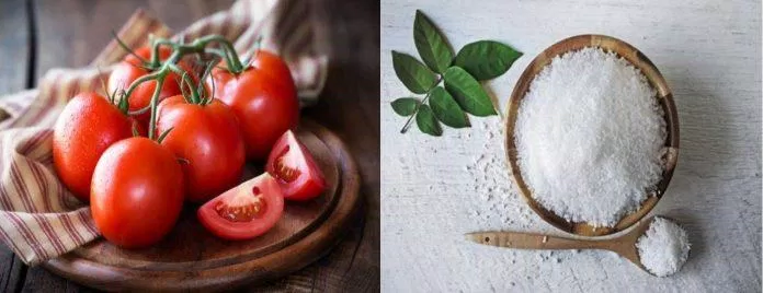 Nettoyer la peau, anti-inflammatoire, éclaircir la peau avec des tomates et du sel (photo : internet)
