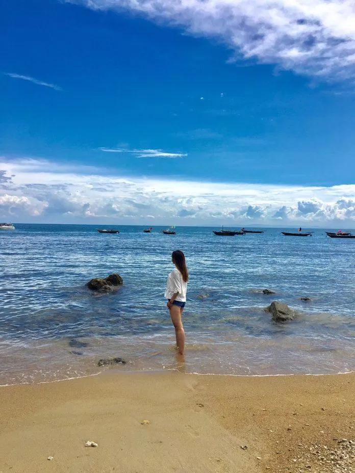 Bãi biển Cù Lao Chàm. (Ảnh: Kim Cúc)