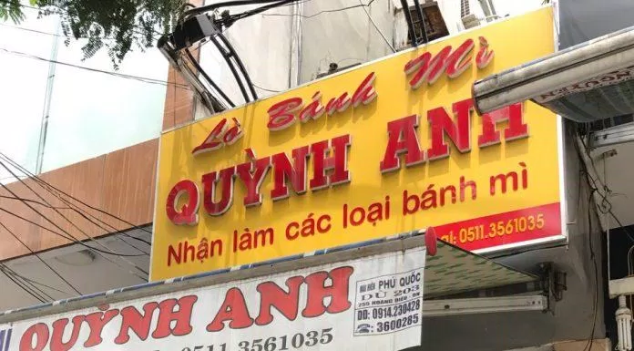Tiệm bánh mì Quỳnh Anh Đà Nẵng. Nguồn: Internet