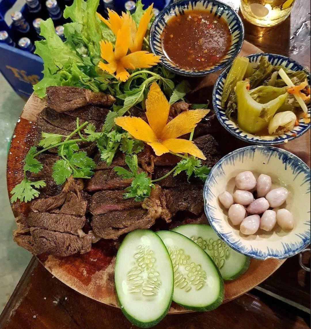 Món bò nướng bàn là, (Ảnh: Internet)