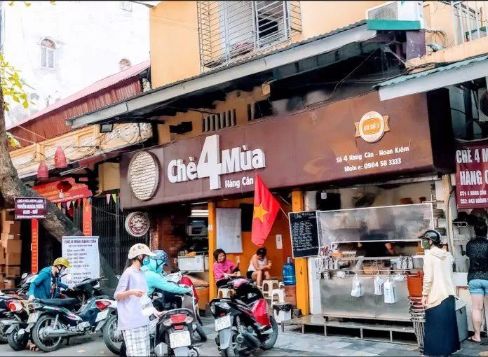 Không gian cửa hàng chè Bốn mùa, (Ảnh: Internet)