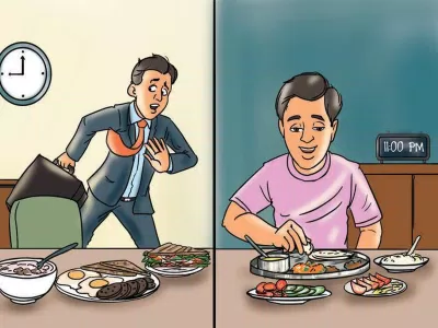 Nếu đã bỏ bữa sáng thì nên ăn trưa sớm hơn một chút (Ảnh: Internet). Nếu đã bỏ bữa sáng thì nên ăn trưa sớm hơn một chút (Ảnh: Internet).