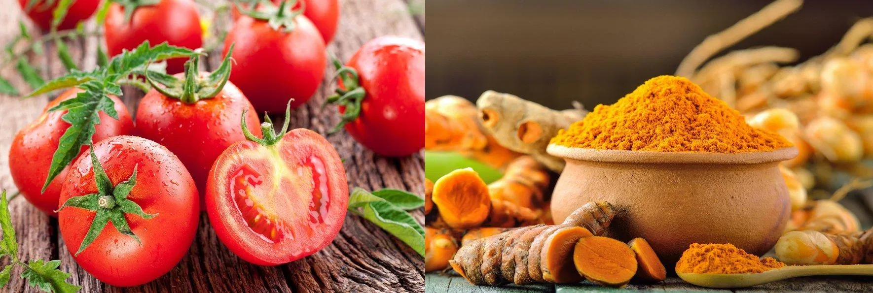 Mặt nạ cà chua và nghệ giúp dưỡng da sáng hồng rạng rỡ (ảnh: internet)