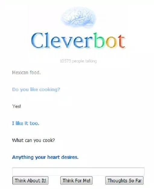 Cleverbot có khả năng trò chuyện rất giống con người (Ảnh: Internet).