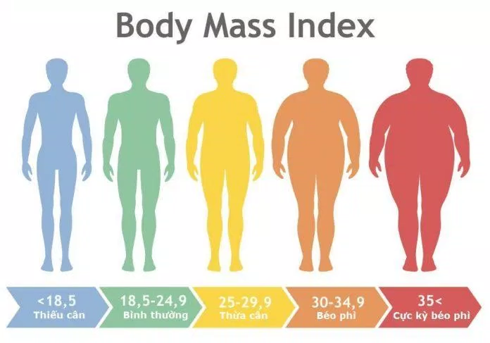 Phân loại BMI theo WHO (Ảnh: Internet).