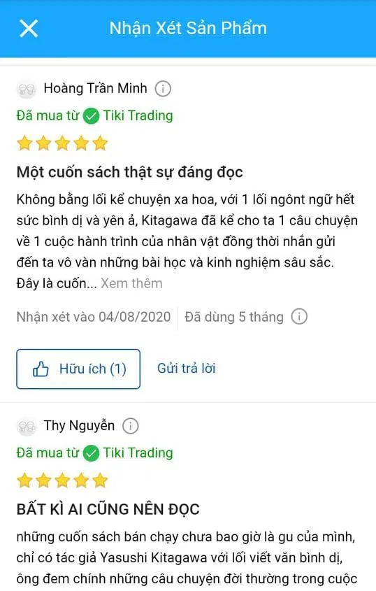 Nhận xét của đọc giả về "Chúng ta sẽ còn gặp lại" (Nguồn ảnh: Cap màn hình).
