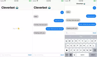 Cleverbot sở hữu giao diện tương tự như một ứng dụng nhắn tin thông thường (Ảnh: Internet). Cleverbot sở hữu giao diện tương tự như một ứng dụng nhắn tin thông thường (Ảnh: Internet).