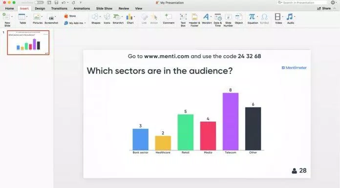 Tích hợp Mentimeter vào Powerpoint (Nguồn: Internet)