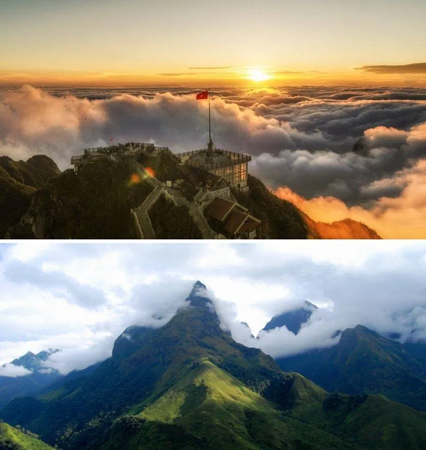 Fansipan (Phan Xi Păng) được mệnh danh là nóc nhà Đông Dương với chiều cao 3.143m (Ảnh: Internet). Fansipan (Phan Xi Păng) được mệnh danh là nóc nhà Đông Dương với chiều cao 3.143m (Ảnh: Internet).