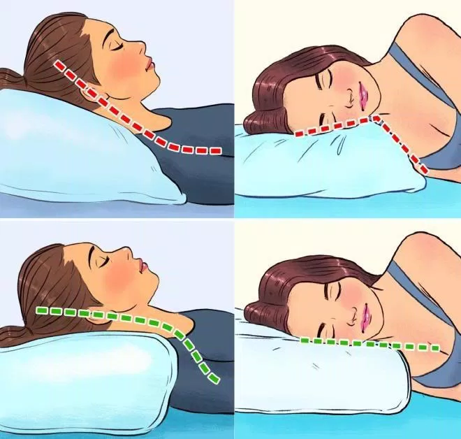 Nên chọn gối có độ cao vừa phải 8-14cm, không quá cứng hoặc quá mềm (Ảnh: Internet).