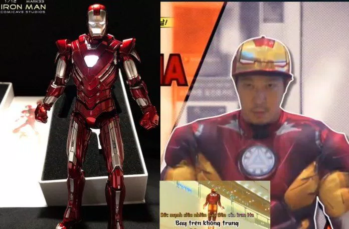 Iron Man ( Haha): Có thể sử dụng năng lực bay trong không trung và phòng vệ bằng lửa. (Ảnh: Internet).