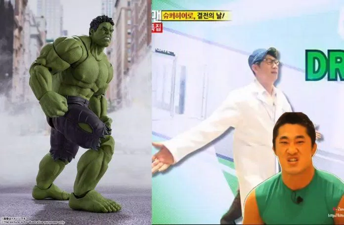 Ji Suk Jin vai Hulk: Làm cho nhịp tim tăng lên 170 sẽ biến thành Hulk trong vòng 5 phút, hết 5p tự động trở lại bình thường. (Ảnh: Internet). Ji Suk Jin vai Hulk: Làm cho nhịp tim tăng lên 170 sẽ biến thành Hulk trong vòng 5 phút, hết 5p tự động trở lại bình thường. (Ảnh: Internet).