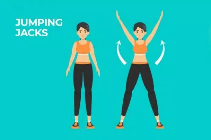 Jumping jacks cơ bản rất dễ thực hiện (Ảnh: Internet). Jumping jacks cơ bản rất dễ thực hiện (Ảnh: Internet).