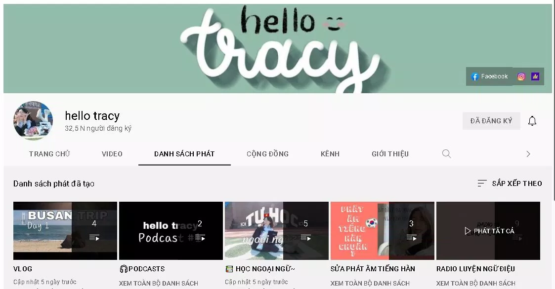 Kênh Youtube hello tracy