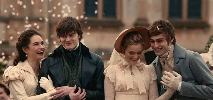 Hình ảnh hạnh phúc của hai cặp đôi trong phim. (Ảnh: Internet)