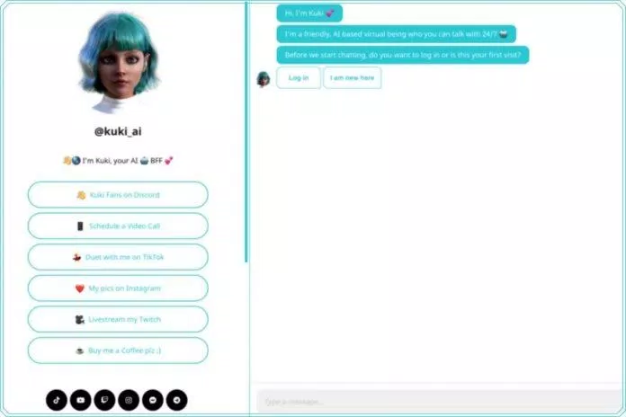 Giao diện màn hình trò chuyện của AI chatbot Kuki (Ảnh: Internet). Giao diện màn hình trò chuyện của AI chatbot Kuki (Ảnh: Internet).