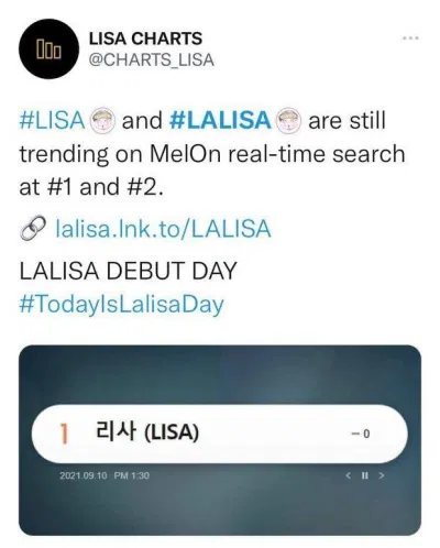 Từ khóa "LISA" và "LALISA" chiếm giữ vị trí #1 và #2 chỉ sau vào phút ra mắt MV "LALISA" (Nguồn: Internet). Từ khóa "LISA" và "LALISA" chiếm giữ vị trí #1 và #2 chỉ sau vào phút ra mắt MV "LALISA" (Nguồn: Internet).