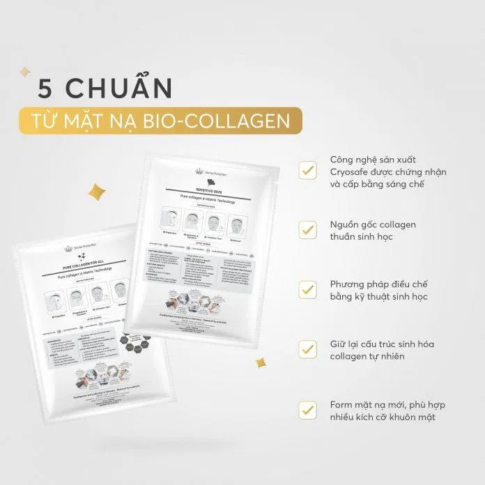 Mặt nạ Derma Production Bio-Collagen được thiết kế ôm sát khuôn mặt (Nguồn: Internet).