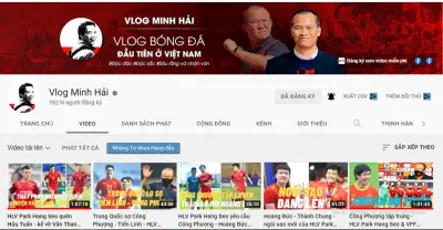Kênh Vlog của nhà báo Minh Hải nổi tiếng với những câu chuyện của bóng đá Việt Nam (Nguồn: Internet). Kênh Vlog của nhà báo Minh Hải nổi tiếng với những câu chuyện của bóng đá Việt Nam (Nguồn: Internet).