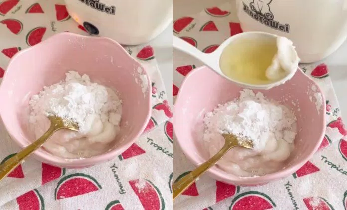 Thêm tinh bột sắn và xi-rô caramel.  (Ảnh: BlogAnChoi)
