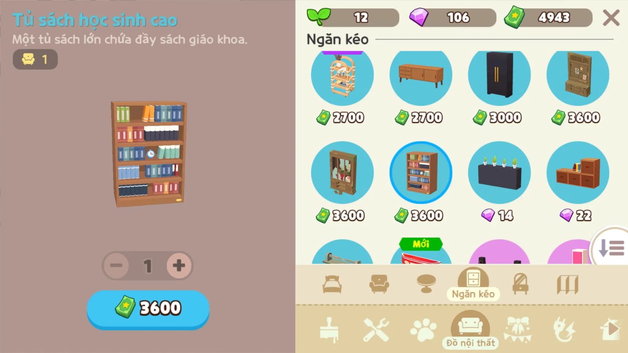 Nội thất đa dạng trong game (Nguồn: BlogAnChoi). Nội thất đa dạng trong game (Nguồn: BlogAnChoi).