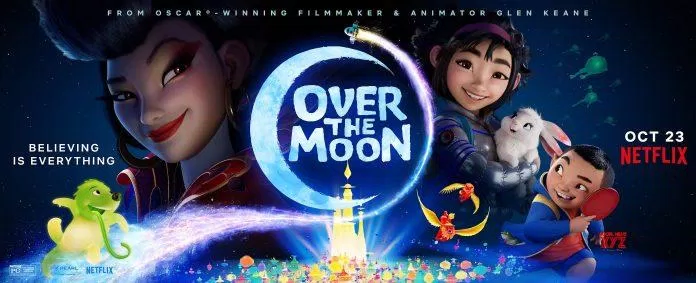 Over the Moon là loạt phim hoạt hình lấy đề tài gia đình lấy cảm hứng từ truyền thuyết Hằng Nga của Trung Quốc (Ảnh: Netflix Poster).