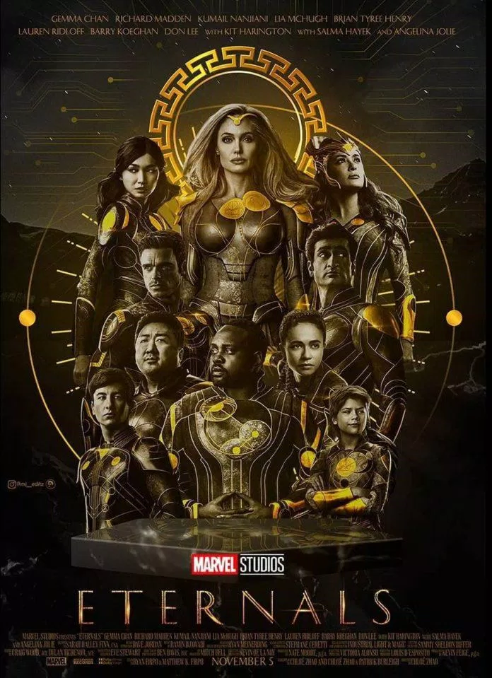 Poster phim chiếu rạp Eternals (Ảnh: Internet)