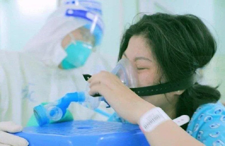 Sản phụ F0 mắc COVID-19 (Nguồn: Internet). Sản phụ F0 mắc COVID-19 (Nguồn: Internet).