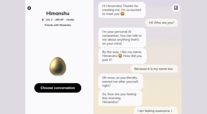 Replika tái hiện cuộc hội thoại khá giống với thực tế (Ảnh: Internet). Replika tái hiện cuộc hội thoại khá giống với thực tế (Ảnh: Internet).
