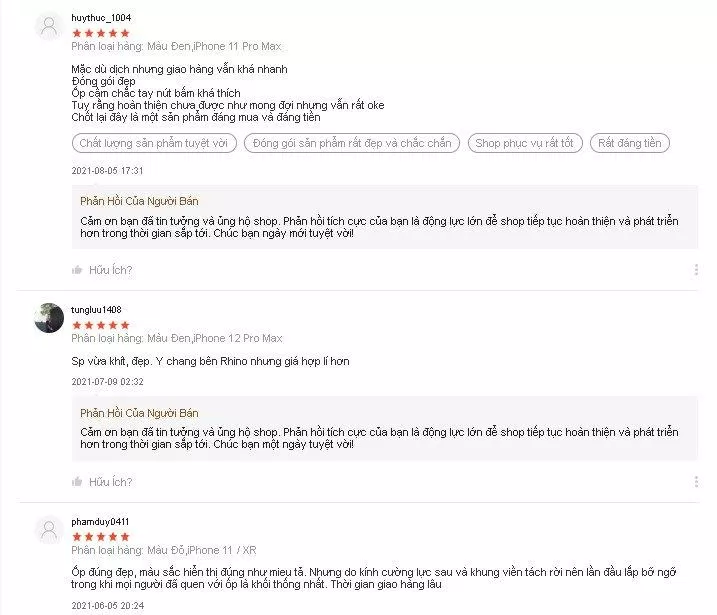 Đánh giá về ốp lưng DEVILCASE trên Shopee (Ảnh: BlogAnChoi). Đánh giá về ốp lưng DEVILCASE trên Shopee (Ảnh: BlogAnChoi).