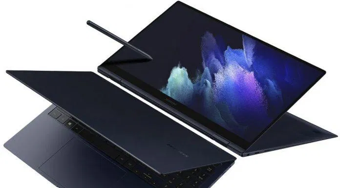 Samsung Galaxy Pro 360 với khả năng xoay linh hoạt và có thể sử dụng như một chiếc máy tính bảng (Nguồn: Internet).