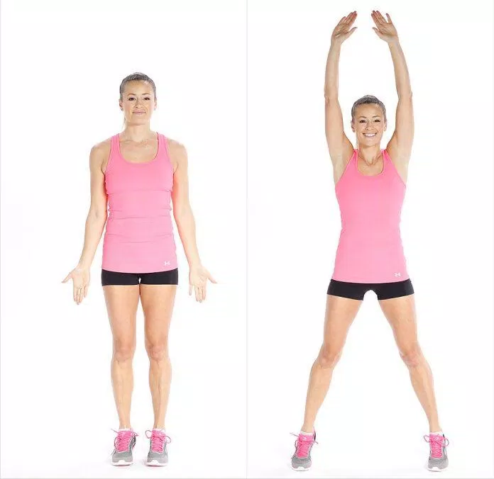 Jumping jacks rất đơn giản, ai cũng có thể tập được (Ảnh: Internet). Jumping jacks rất đơn giản, ai cũng có thể tập được (Ảnh: Internet).