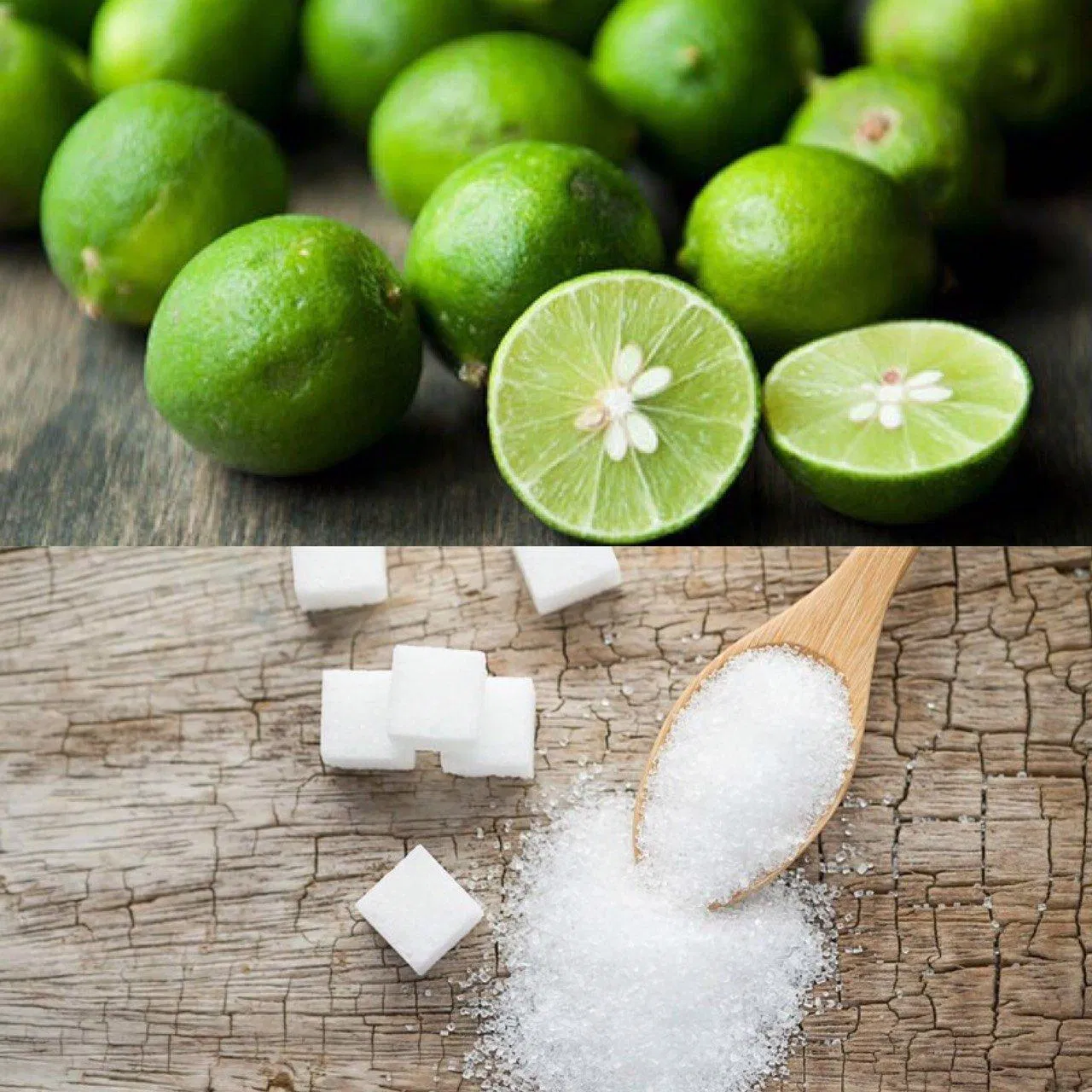 Chanh và đường vừa tẩy da chết, vừa khử thâm môi (Nguồn: Internet)