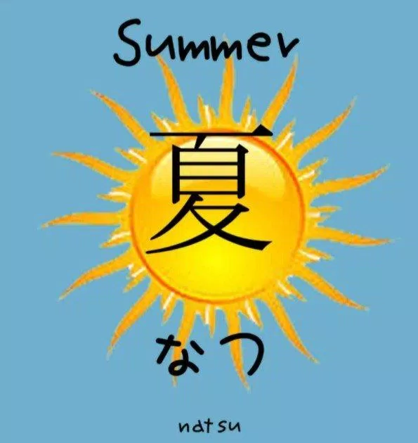 Natsu (夏) trong tiếng Nhật có nghĩa là mùa hạ (Ảnh: Internet) Natsu (夏) trong tiếng Nhật có nghĩa là mùa hạ (Ảnh: Internet)