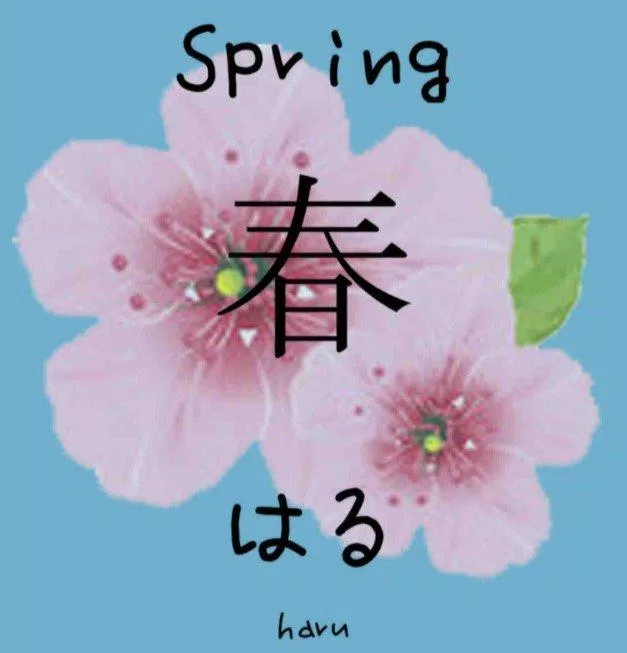 Haru (春) trong tiếng Nhật có nghĩa là mùa xuân (Ảnh: Internet) Haru (春) trong tiếng Nhật có nghĩa là mùa xuân (Ảnh: Internet)