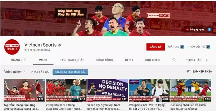 Vlog Vietnam Sports đồng hành cùng bóng đá Việt Nam (Nguồn: Internet).