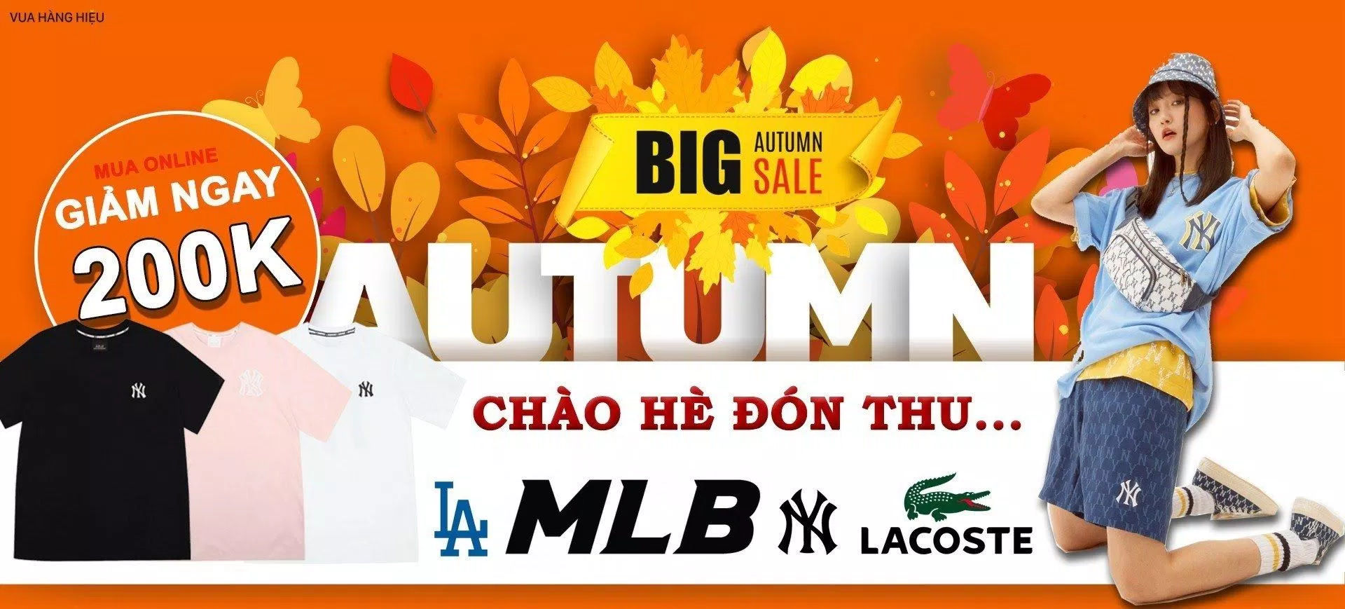 Vua Hàng Hiệu Big Sale Autumn: Giảm giá thời trang MLB tới 200K Áo phông cá tính giảm giá giày sneaker MLB sản phẩm sành điệu thời trang thời trang MLM thương hiệu thương hiệu thời trang túi xách Vua Hàng Hiệu