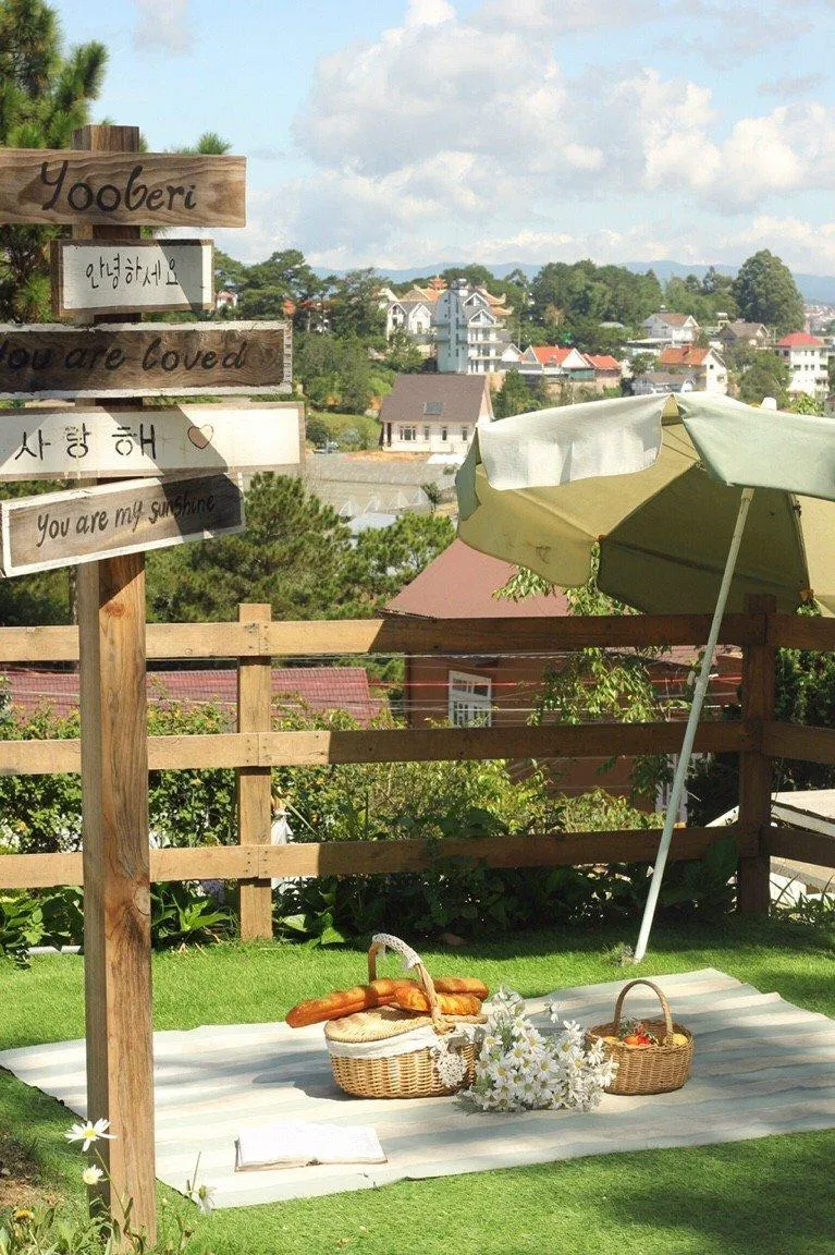 Góc decor để chụp picnic.