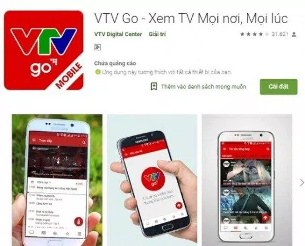 Truy cập CH Play hoặc App Store để tải ứng dụng VTV Go (Ảnh: Internet).
