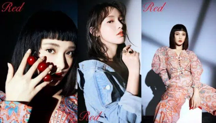 Phong cách cool ngầu của Bành Tiểu Nhiễm trên trang bìa tạp chí thời trang Red (Ảnh: Internet)