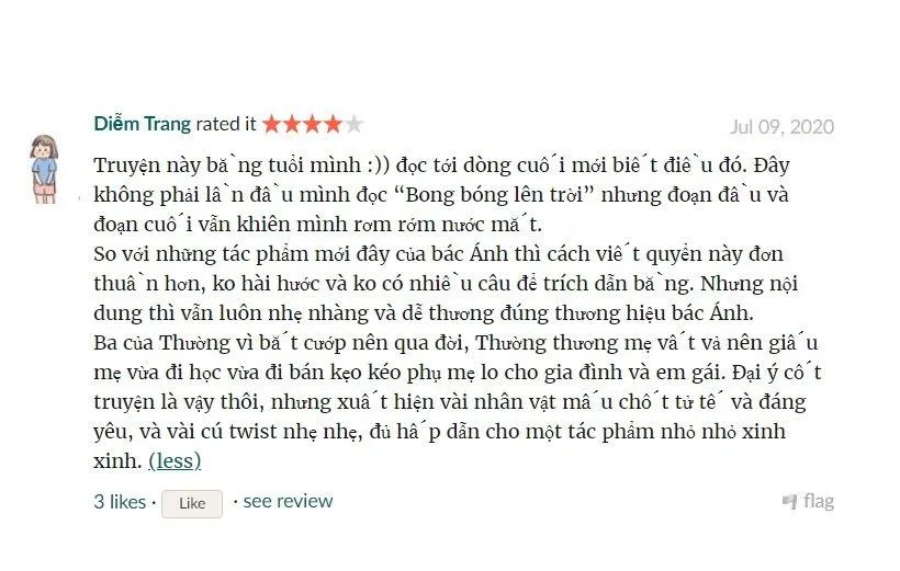 Đánh giá của độc giả trên Tiki. (ảnh: BlogAnChoi)