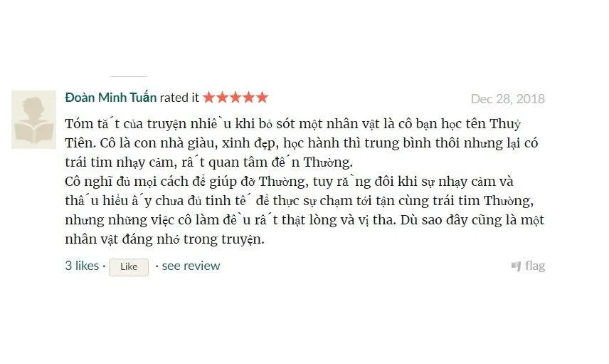 Đánh giá của độc giả trên Tiki. (ảnh: BlogAnChoi)